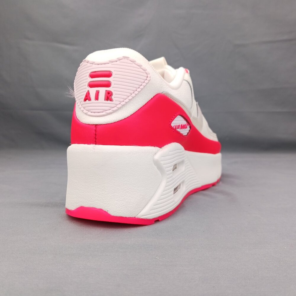 Nike Air Max 90 LV8 Women's Shoes Sneakers HF5073 133 White Red Sizes 8-10 - Picture 6 of 10